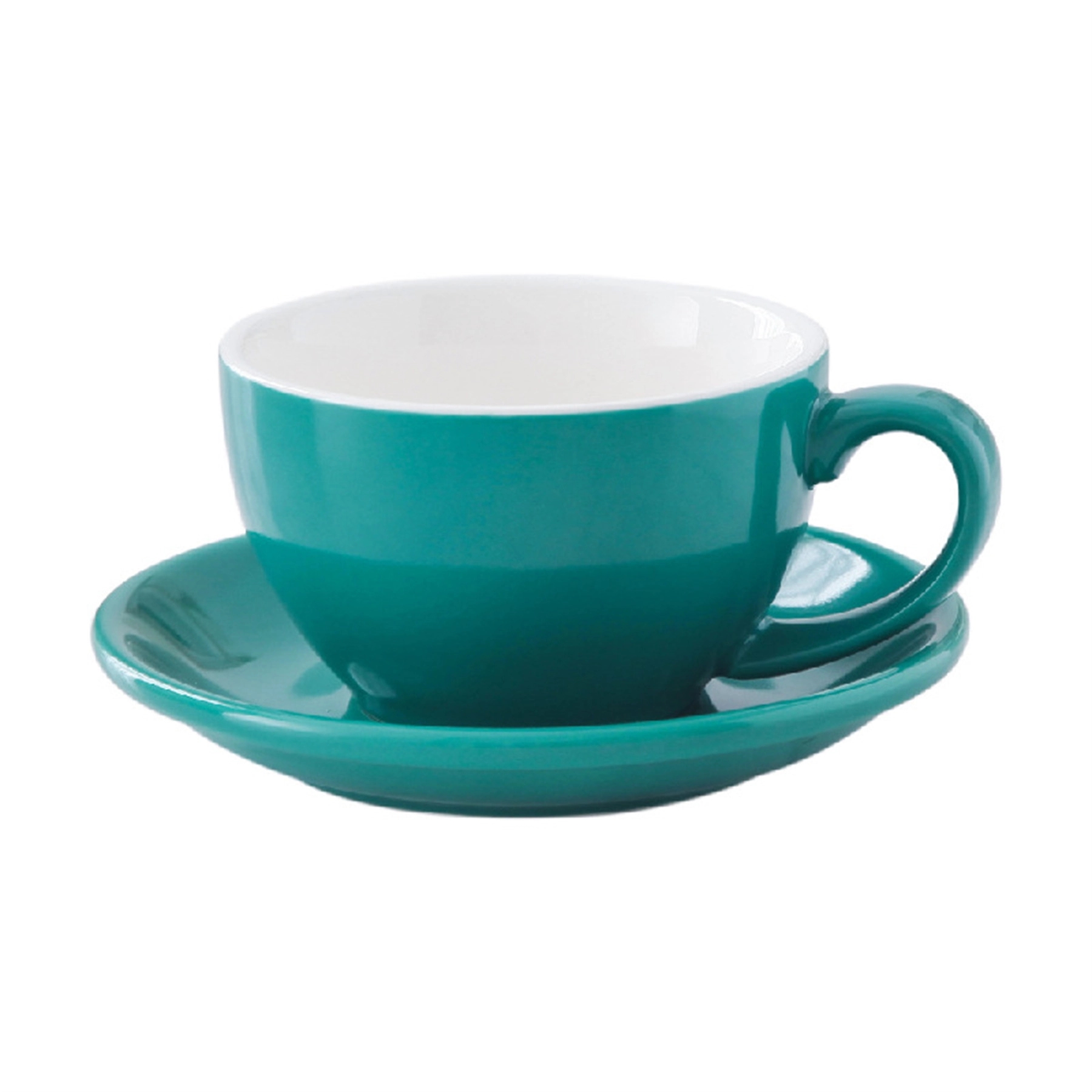10 Oz Ceramic Coffee Cup and Saucer with handle 16