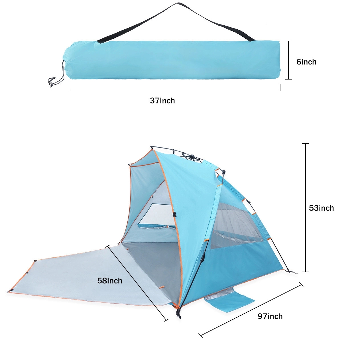 Pop Up Beach Tent With Mat 3