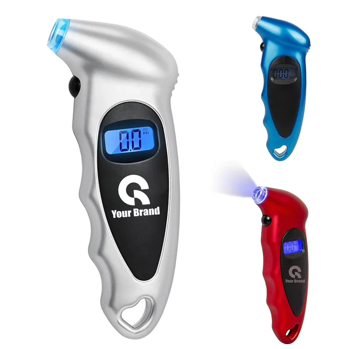 Multifunction Digital Tire Pressure Gauge Safety Hammer 6