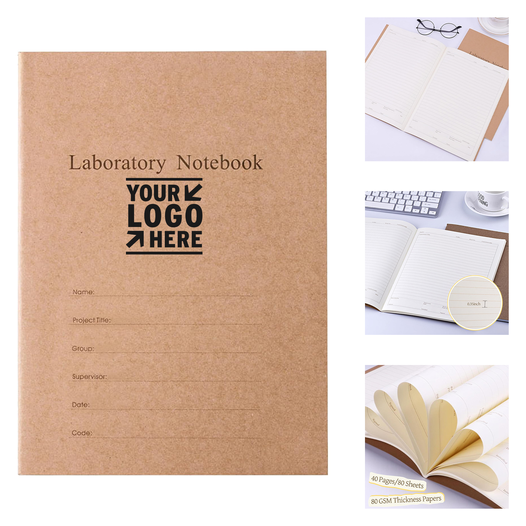 8.26" X 11" 40 Sheets Carbonless Laboratory Notebook 2