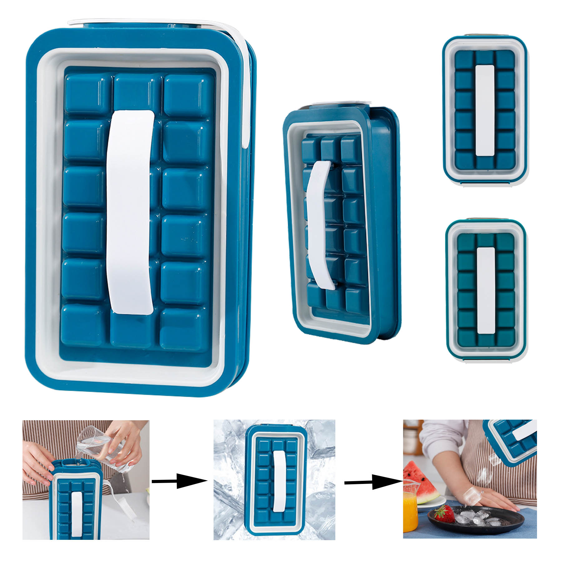 Ice Cubes Tray Ice Cubes Maker w/ Handle 2