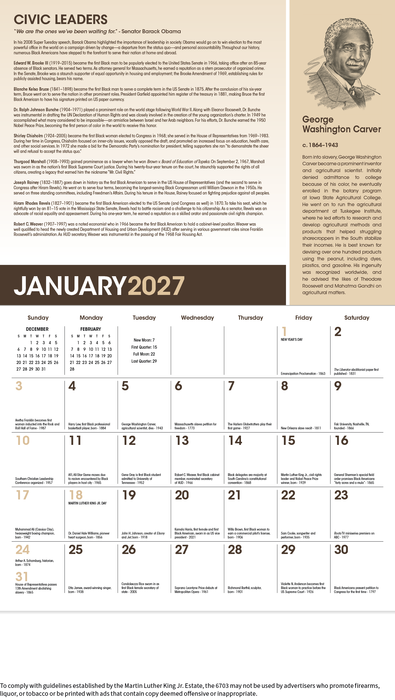 Triumph® Calendars African-American Heritage: Dr. Martin Luther King, Jr. Calendar 42