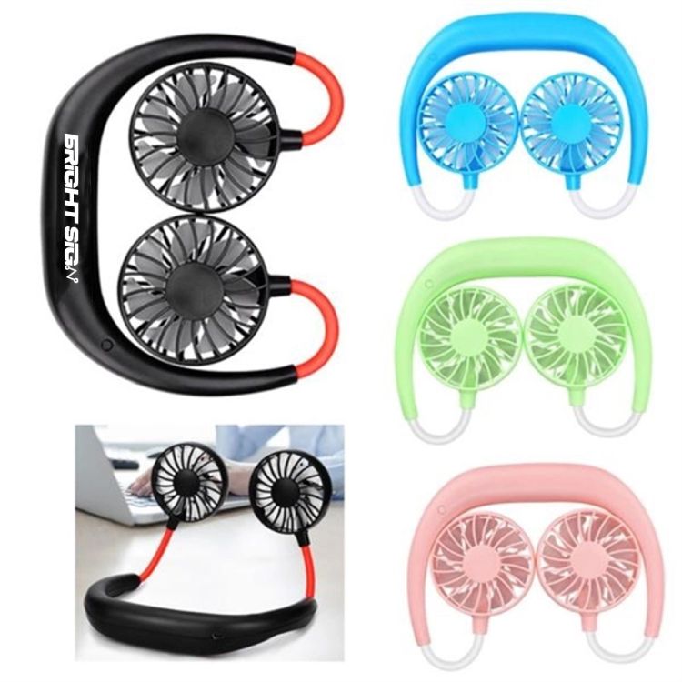 USB Rechargeable Neckband Fan with Adjustable Blades 1