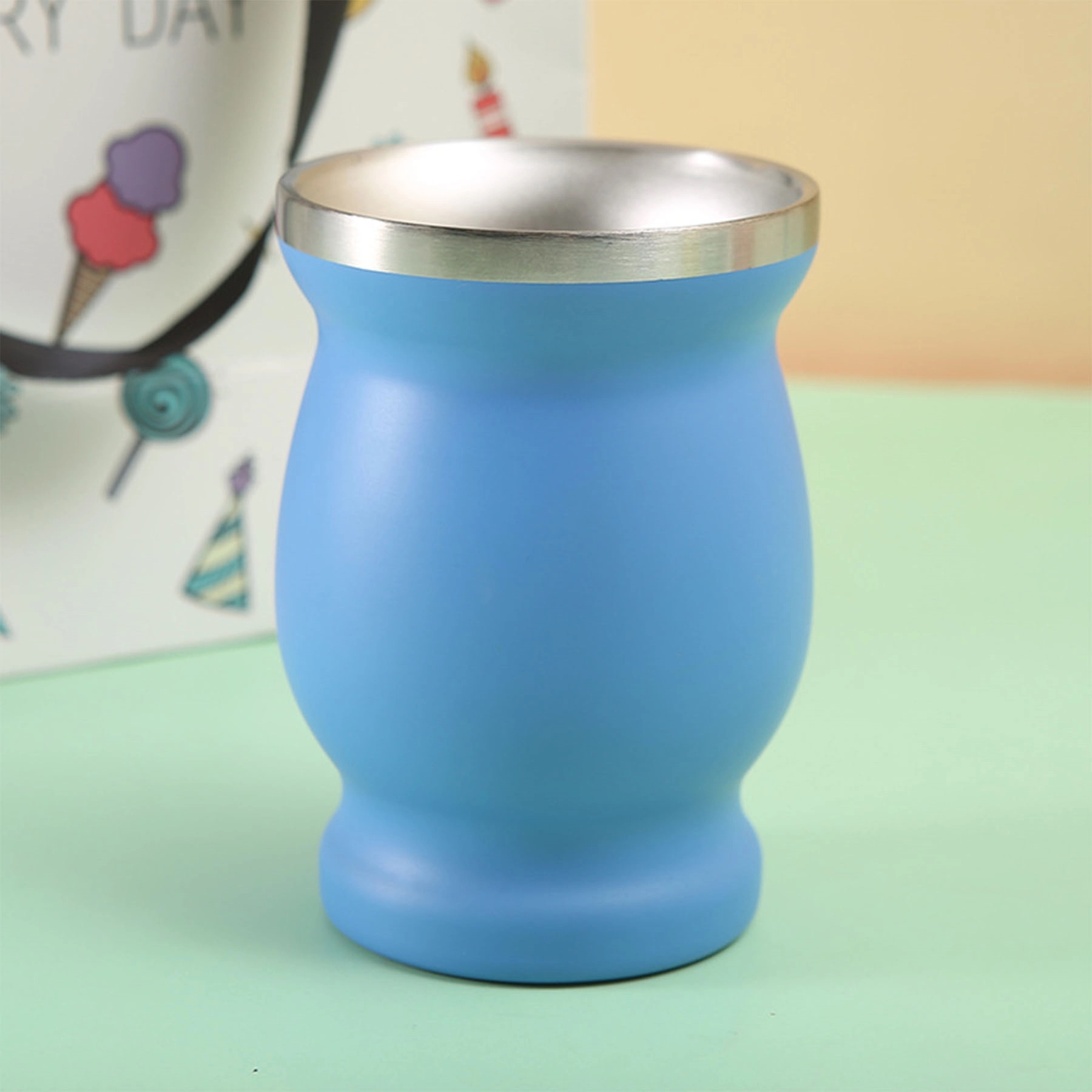 8 oz Stainless Steel Vacuum Insulated Beer Cup 6