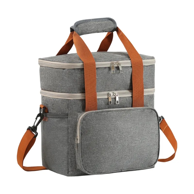 Crossbody large capacity double-layer lunch bag 6