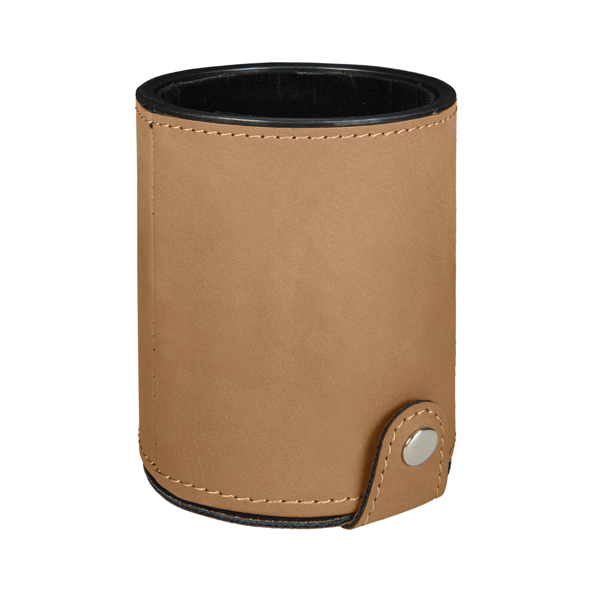Light Brown Leatherette Dice Cup w/ 5 Dice 4