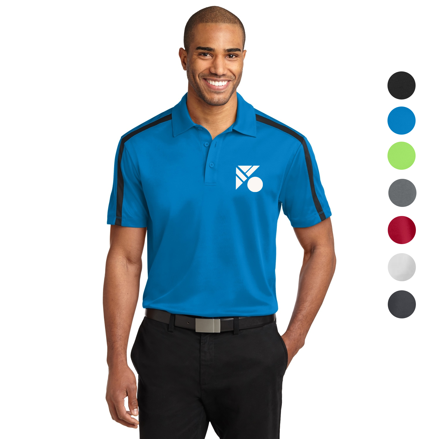 Port Authority Silk Touch Performance Colorblock Stripe Polo 2