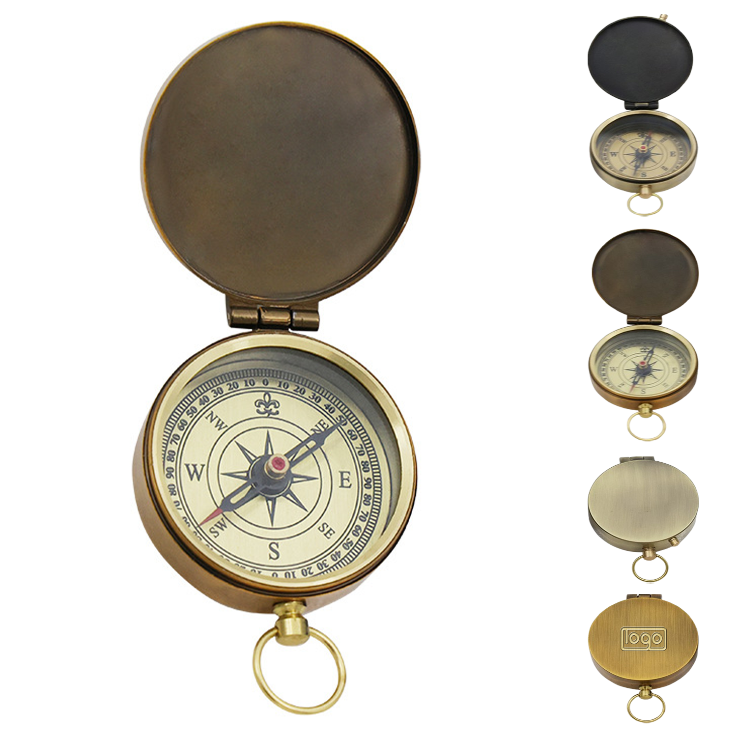 Retro Zinc Alloy Compass Pocket Watch for Outdoor Use 5