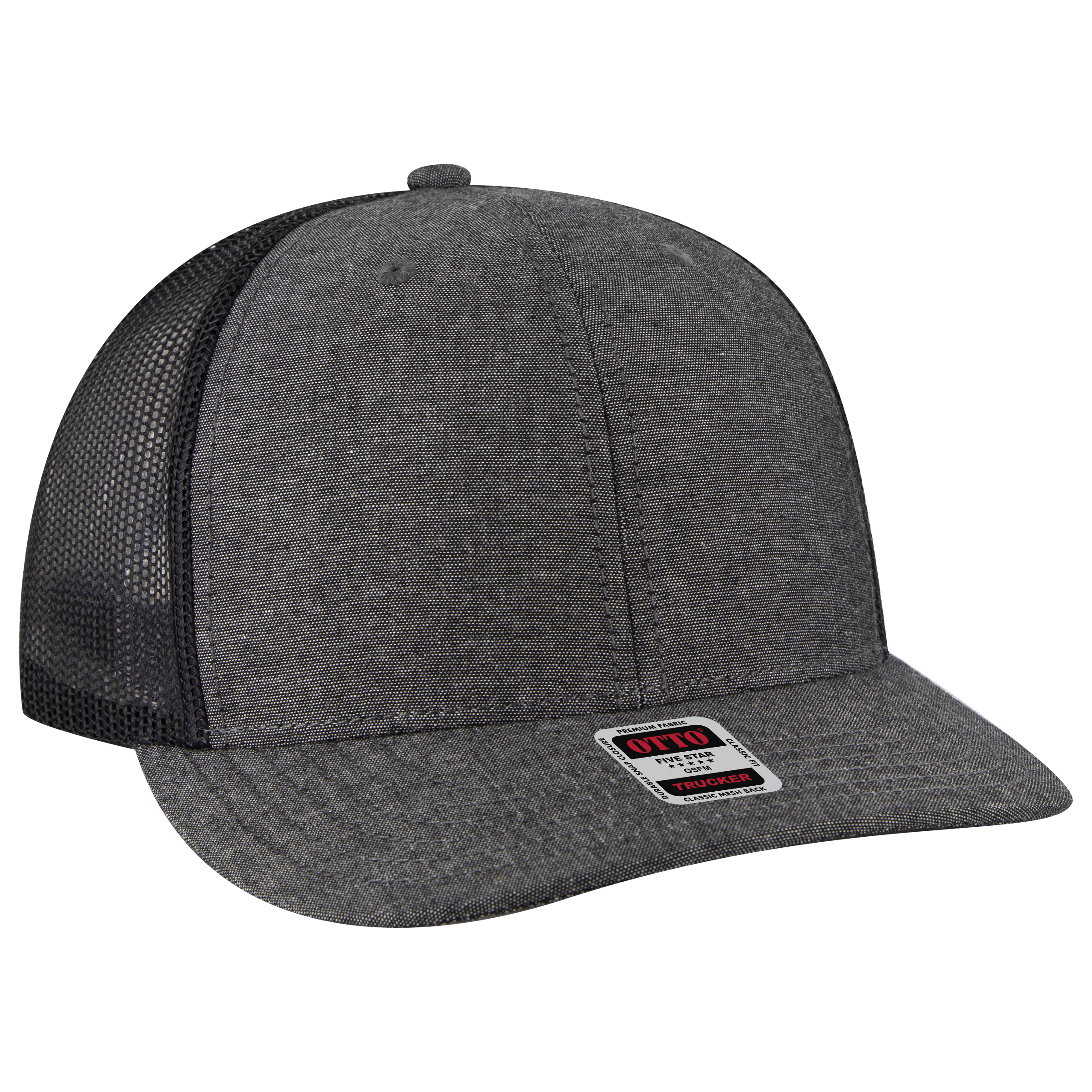 OTTO CAP® 6 Panel Mid Profile Mesh Back Trucker Hat 91