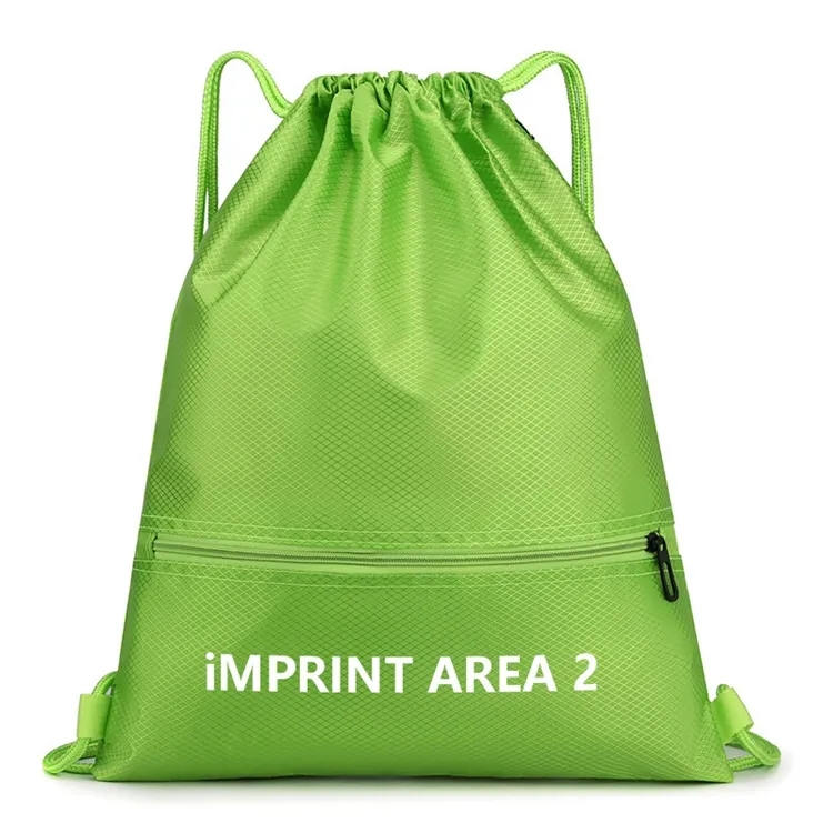 Rhombus Design Drawstring Backpack Bag 7