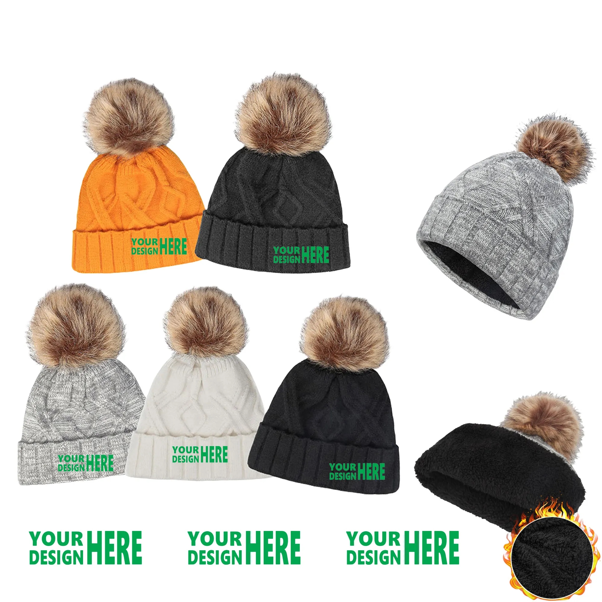 High Quality Jacquard Autumn Winter Knit Hat Trendy 7