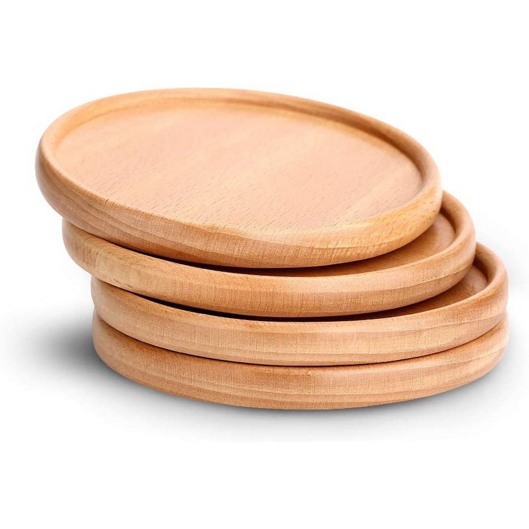 Natural Beech Wood Coaster 13