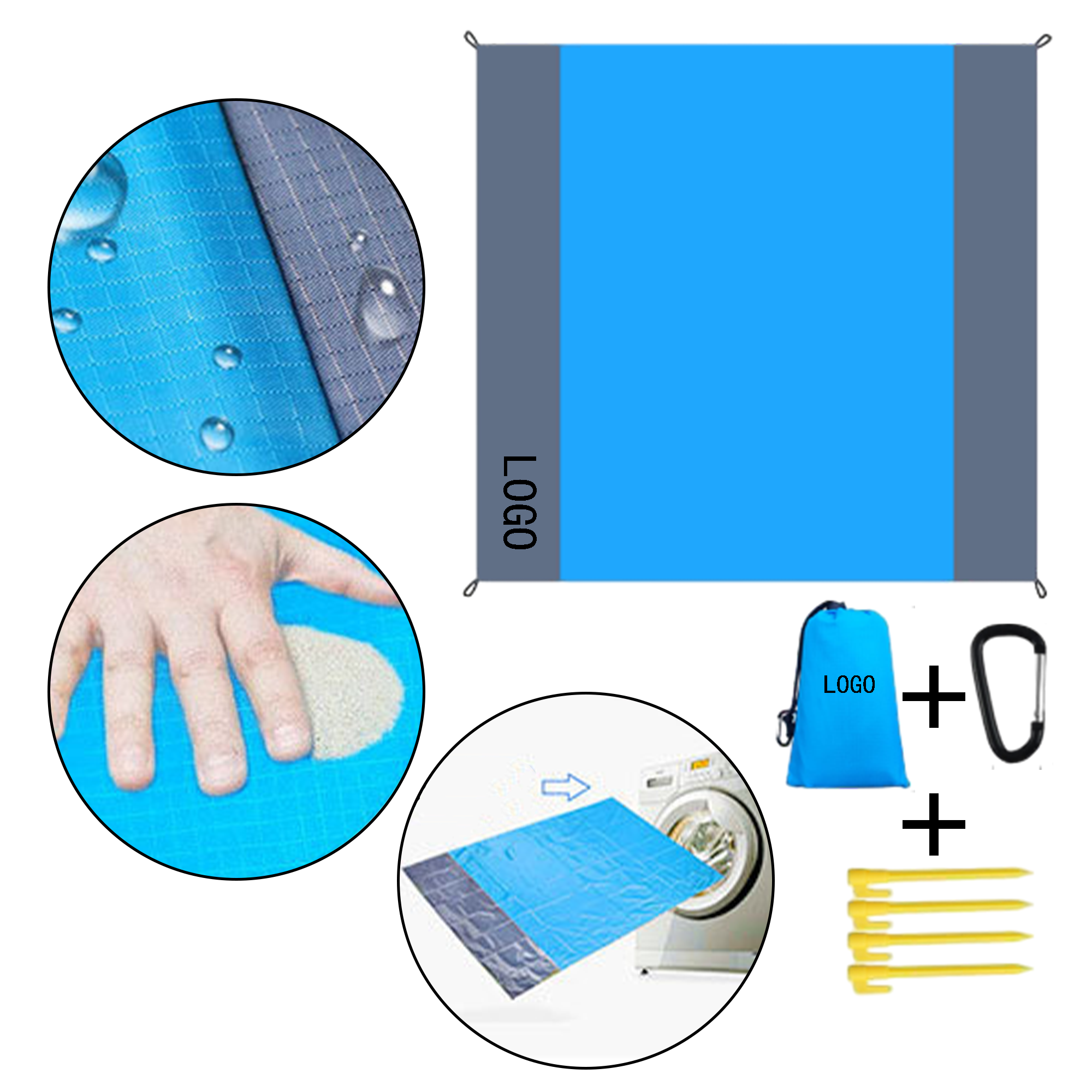 Outdoor Camping Waterproof Folding Beach Mat 2