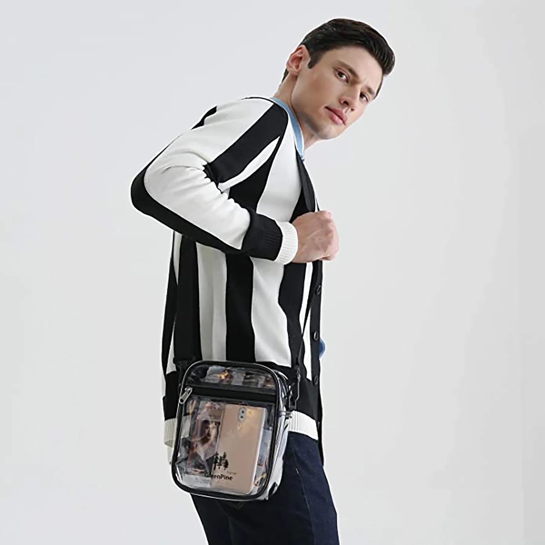 Diagonal PVC Transparent Bag 4