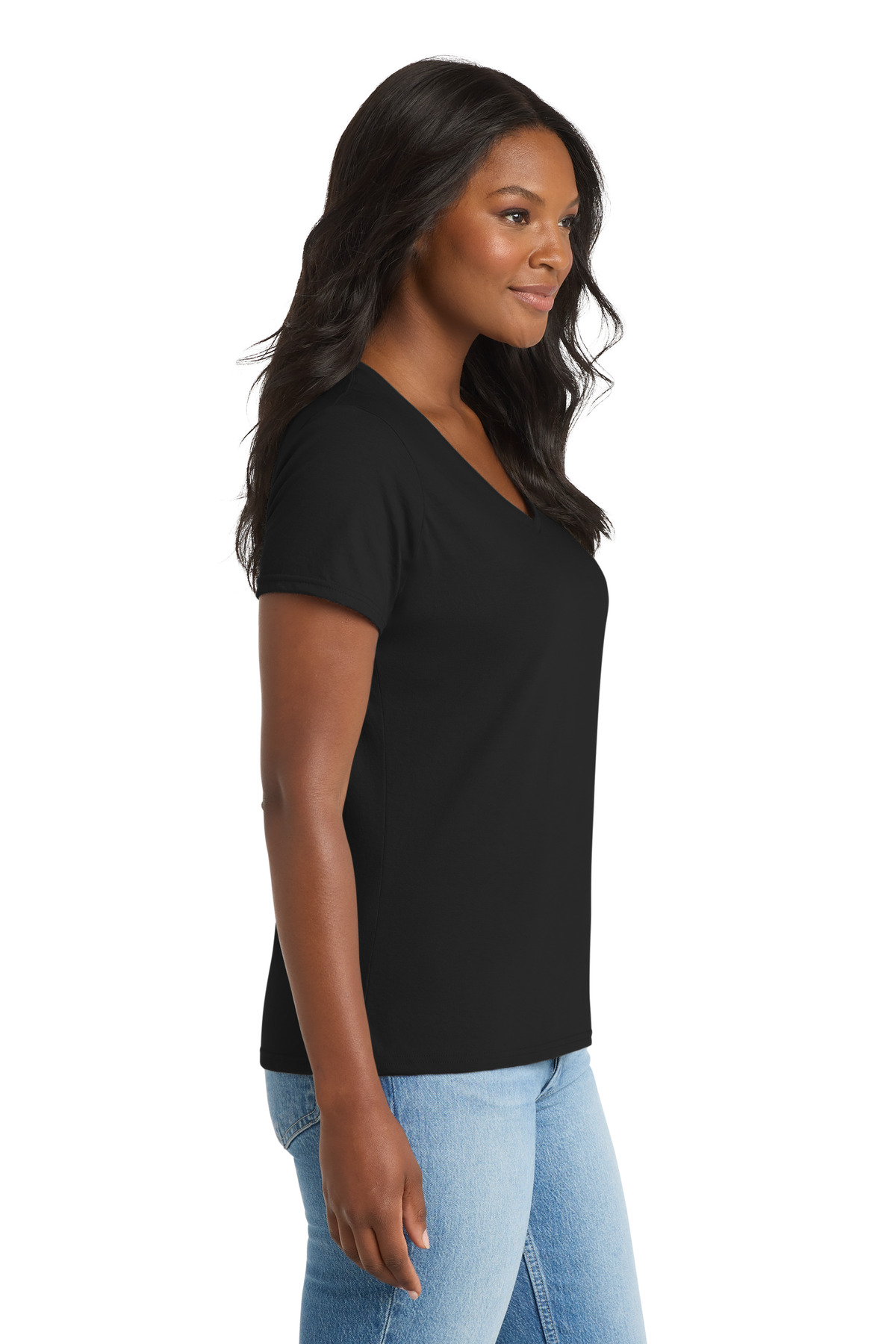 Port & Co Women's Performance Blend V-Neck Tee. LPC381V 26