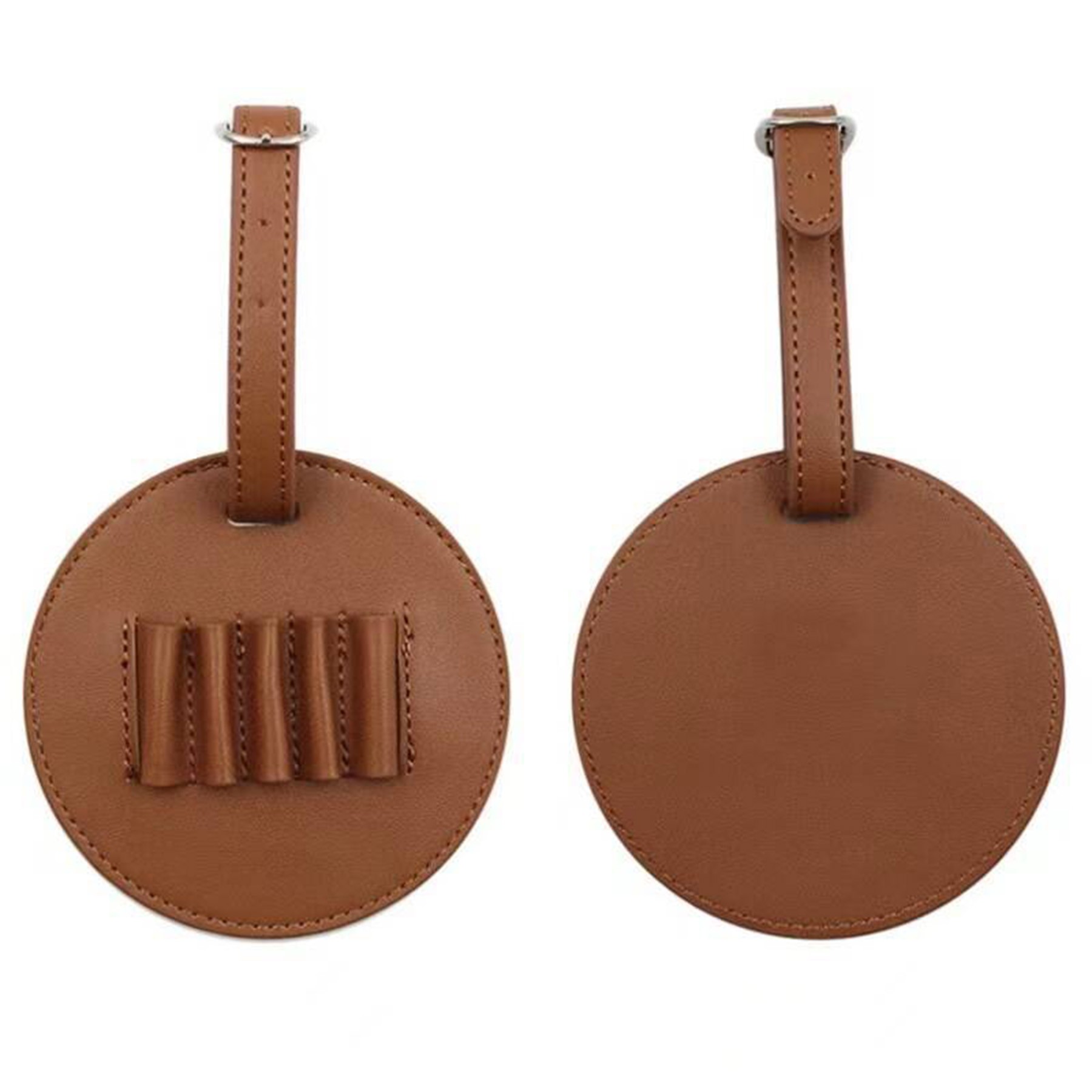 Premium Leatherette Golf Tee Holder Pouch with 5 Wooden Tees 3