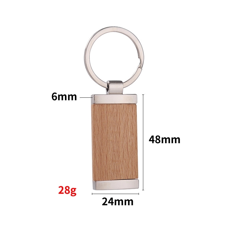 Wood Metal Key chain 6