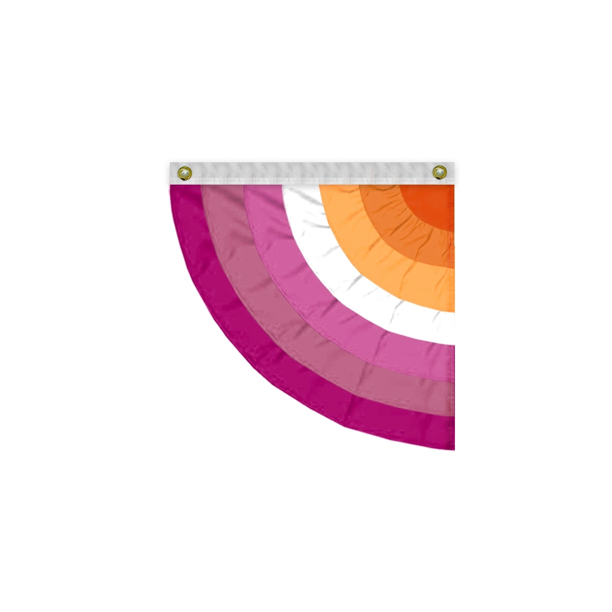 3'x3' Butch Lesbian Pleated Half Fan- Left Side 1