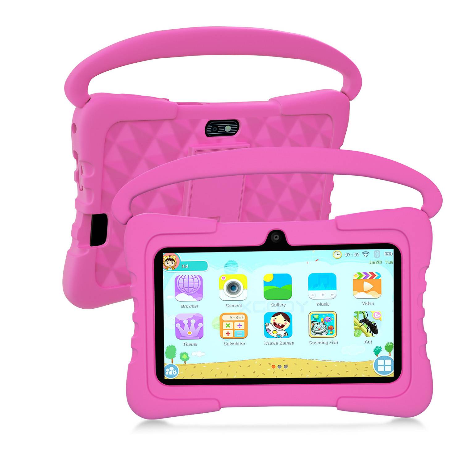 7 Inch Kids Educational Tablet w/ Shockproof Silicone Case 5