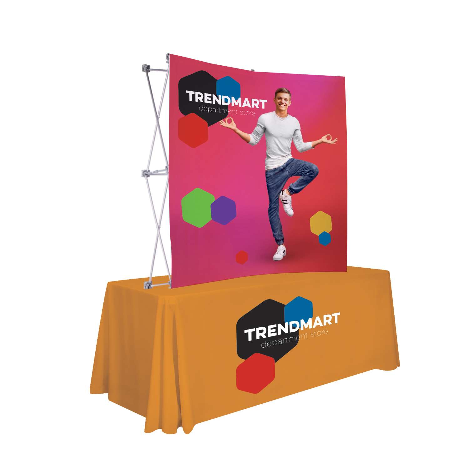 6' Curved Splash Tabletop Display Face Kit (Block-Out Fabric)