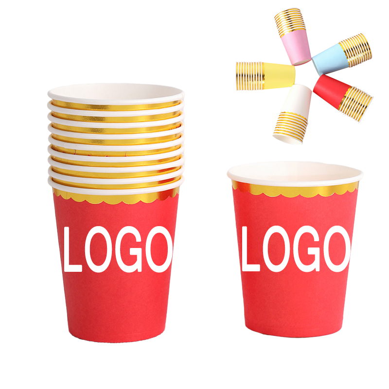 9 oz Disposable Party Picnic Beverage Ice Cream Paper Cup 7