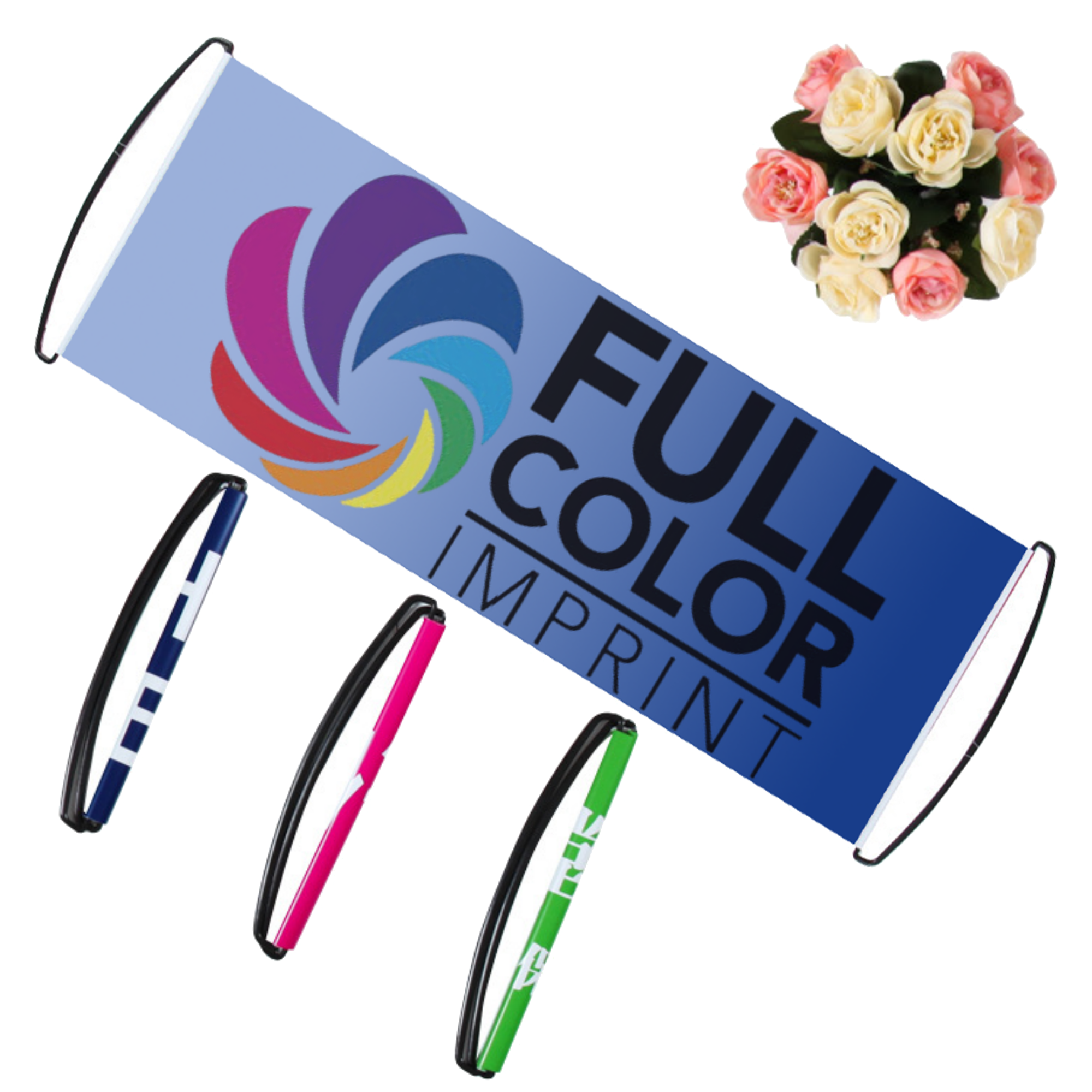 MOQ 50pcs Waterproof Roll-Up Hand Flag 3