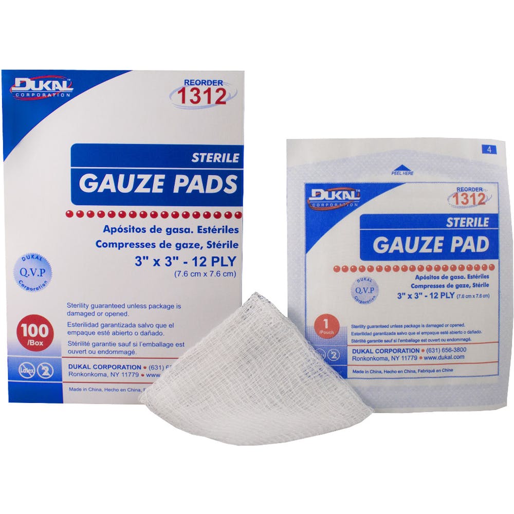 Sterile Gauze Pads - 3" x 3" 12-Ply 100 Pack 1