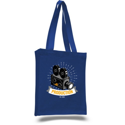 12 oz Cotton Canvas Book Tote Bag - 10"W x12"H x 3"D x 2