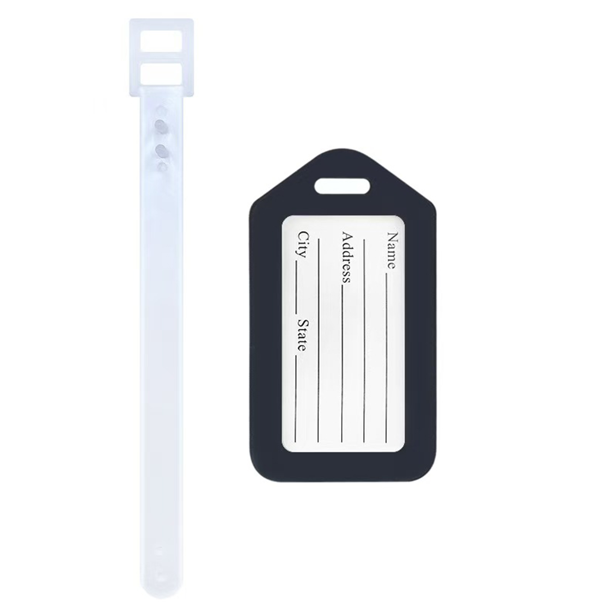 Durable Plastic Luggage Tag With ID Card 2