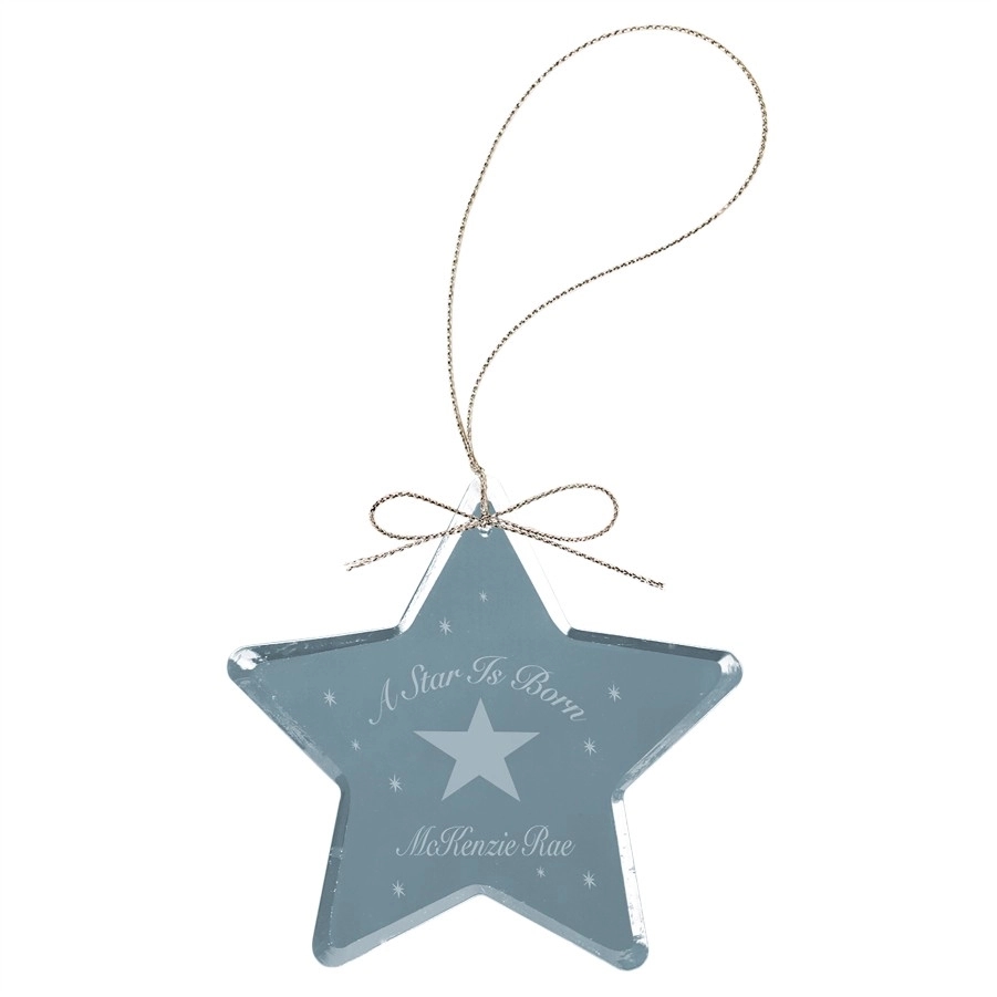3" Crystal Star Ornament 2