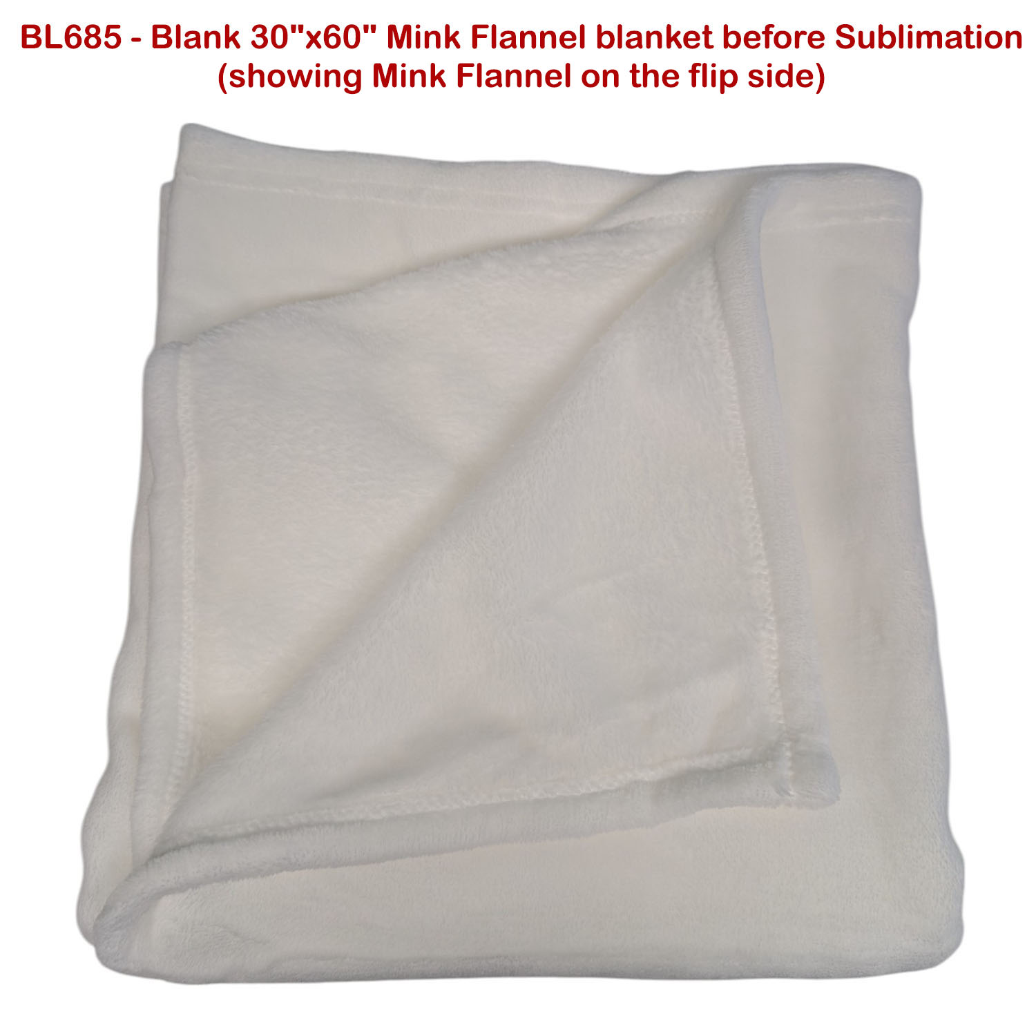 48 Hr Quick Ship - Plush and Cozy Mink Flannel Fleece Blanket, 30x60, Sublimated Edge to Edge 1 side 7