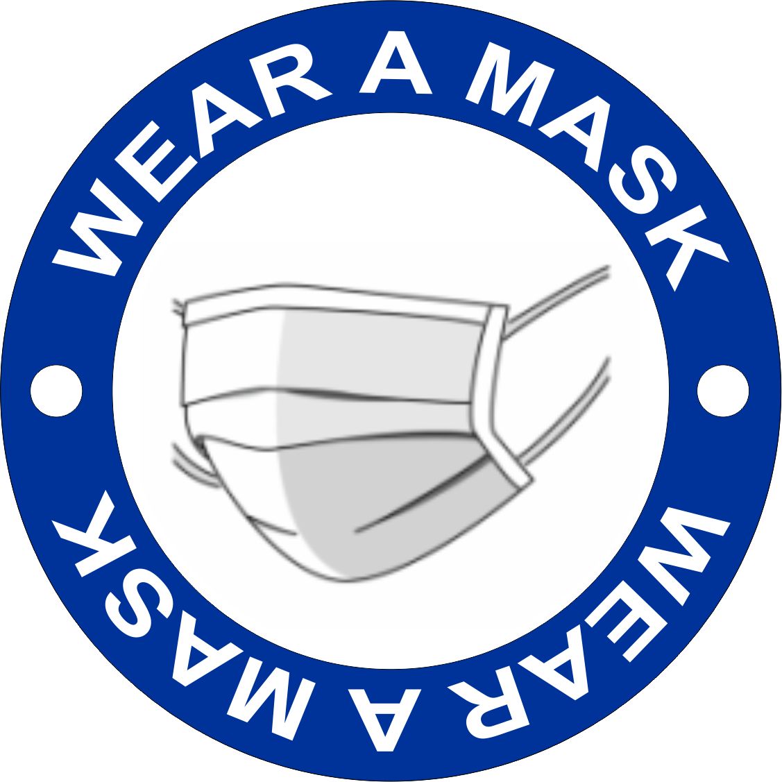 3-3/4" - Wear A Mask Sticker 2