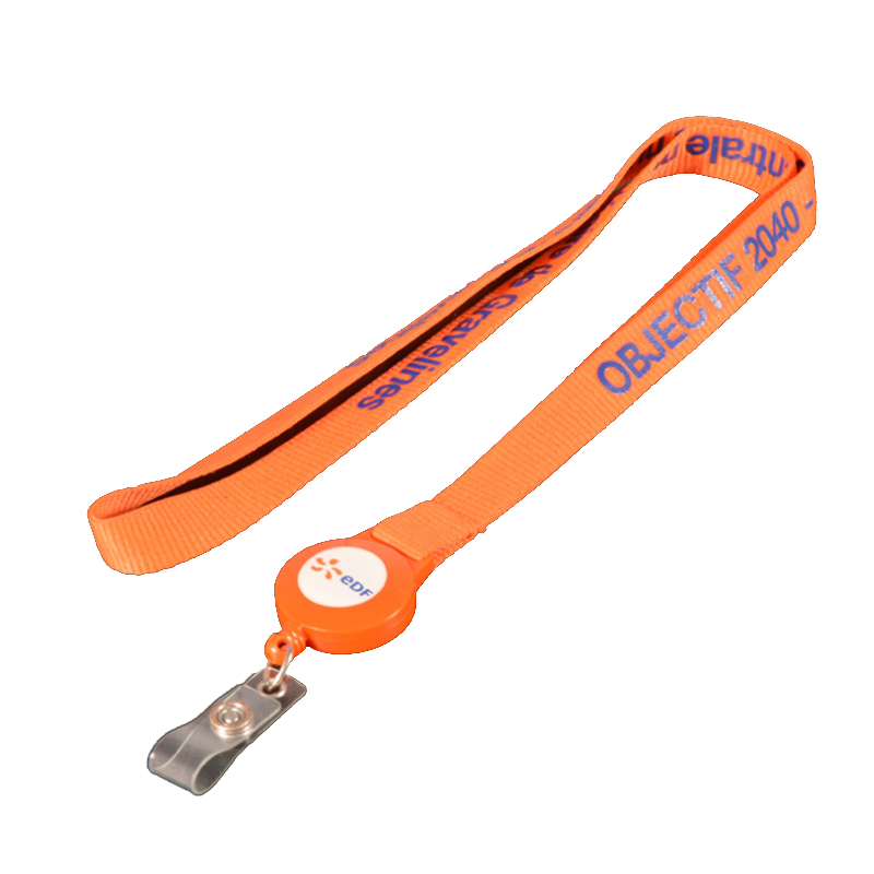 3/4" Polyester Lanyard with Retractable Badge Reel 1