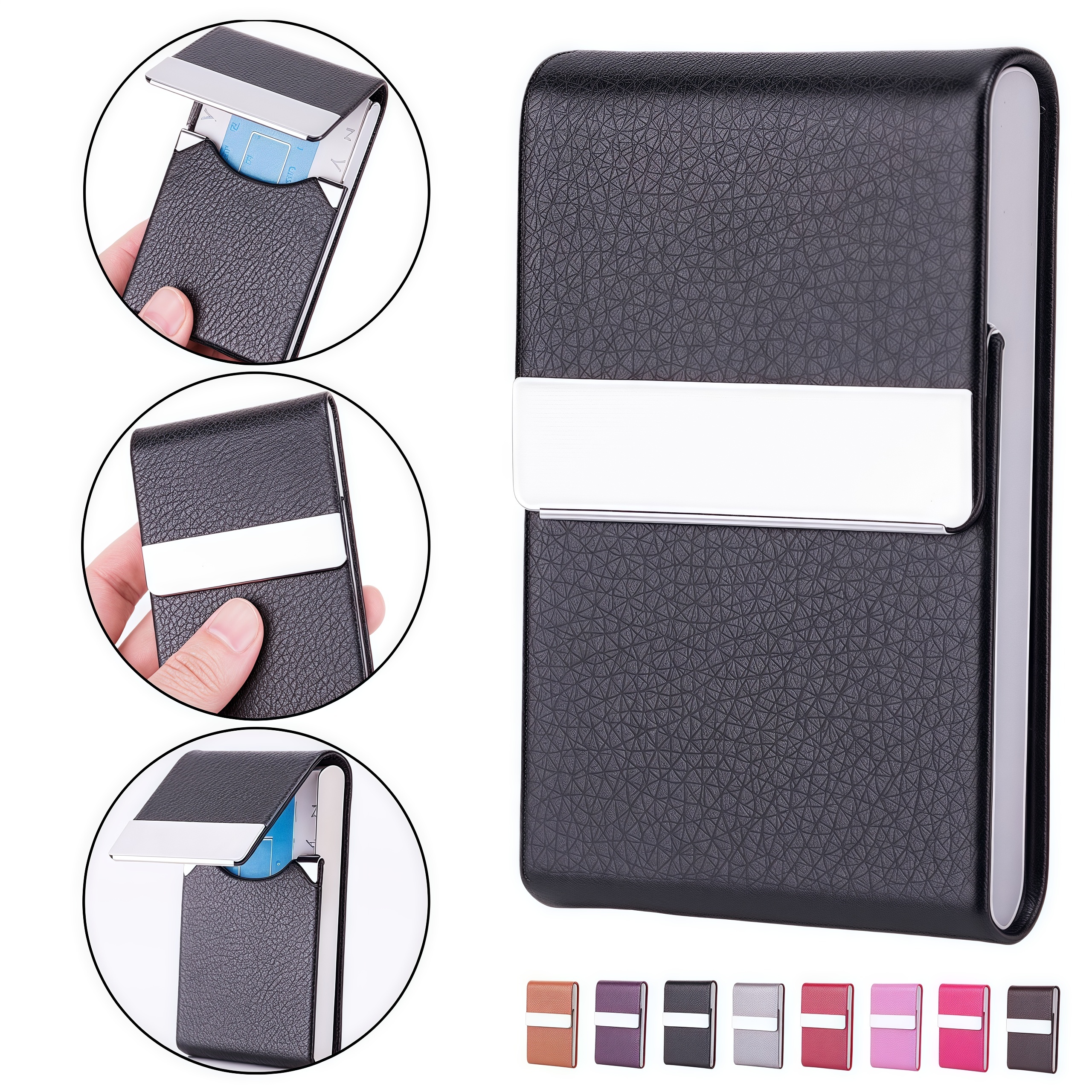 PU Leather Magnetic Cigarette Case for Men 9