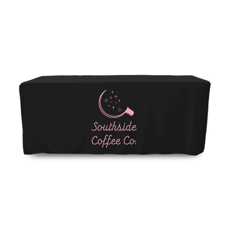 6 ft. Fitted PolyKnit Table Cover (One Color Logo) 3