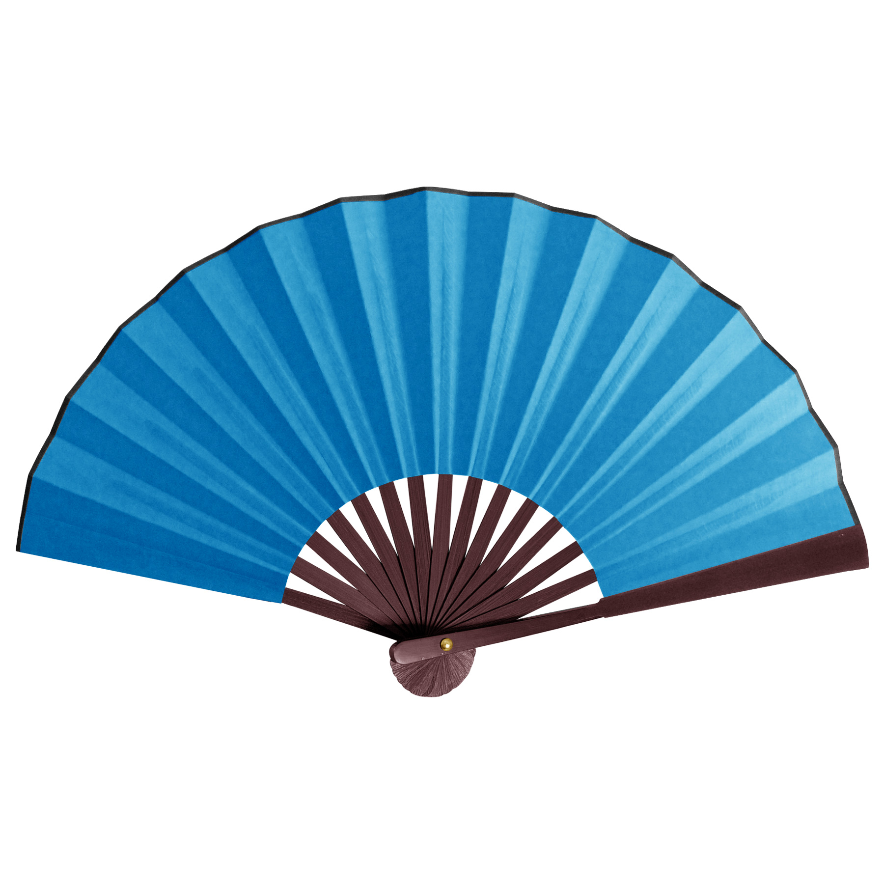13''L Spun Silk Cloth Bamboo Fan 5