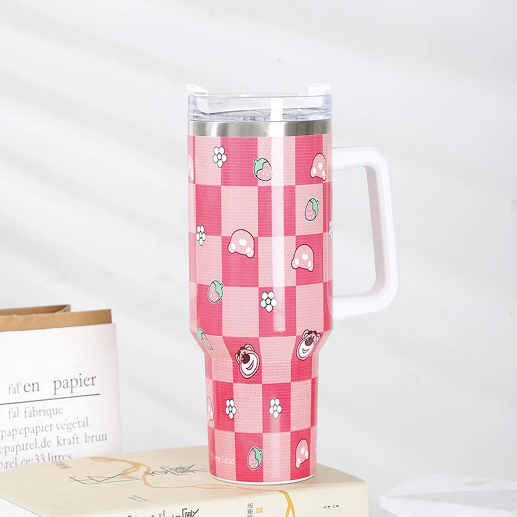 40 Oz Customized Full Color Printed Vacuum Tumbler with Hand 22