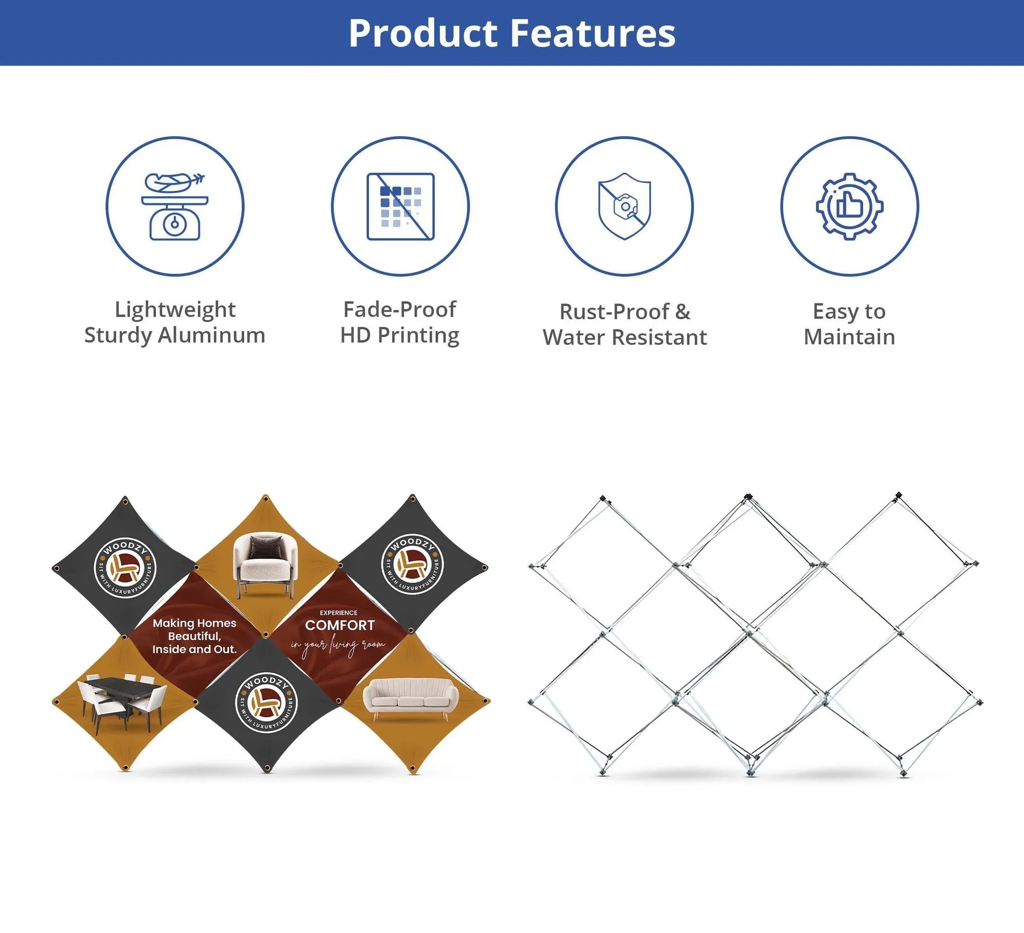 Double X Micro GeoMetrix Table Top Display 12.60"x12.60" 2
