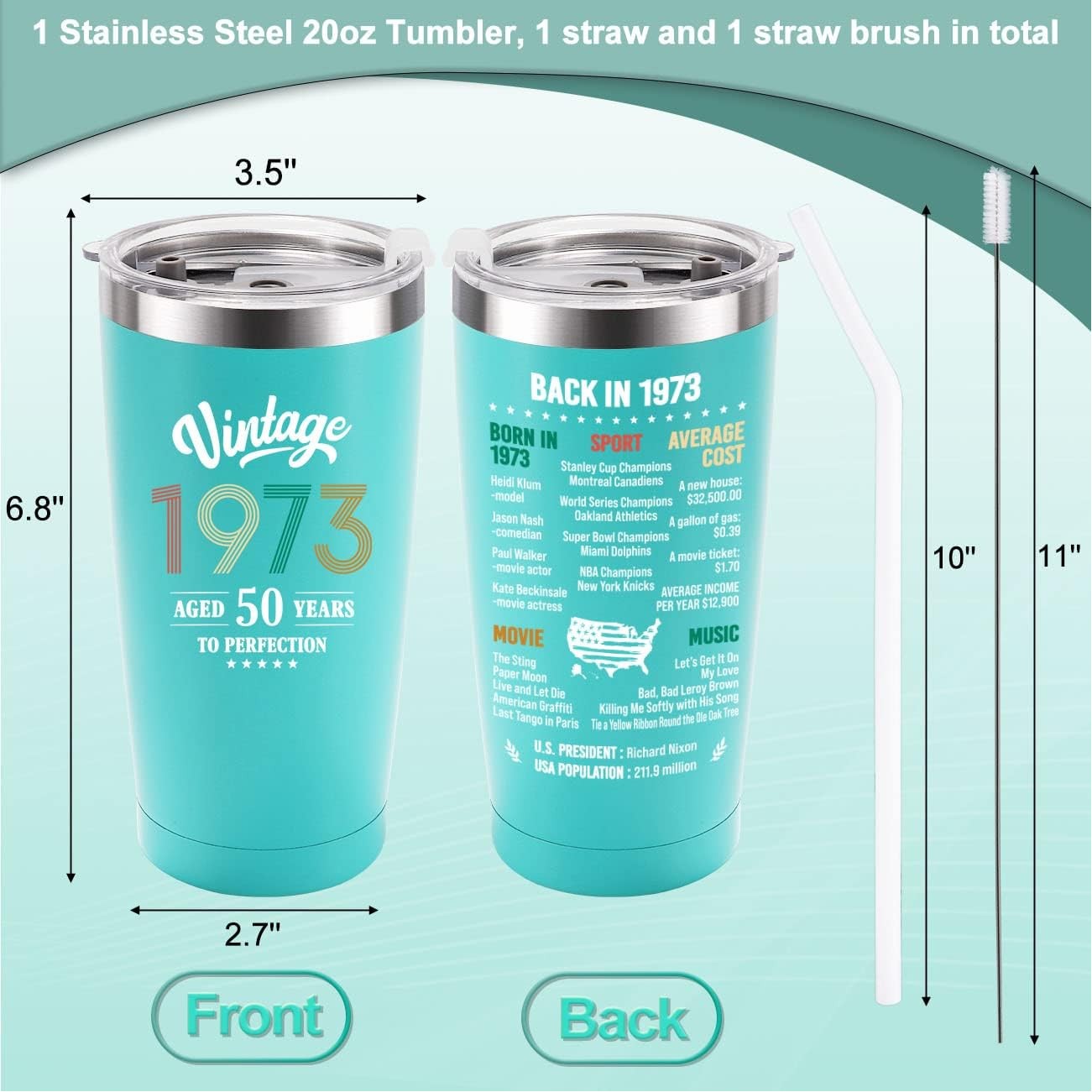 Insulated Travel Tumblers 20 Oz Stainless Steel Tumbler Cup with Lid and Straw Powder Coffee Mug 2