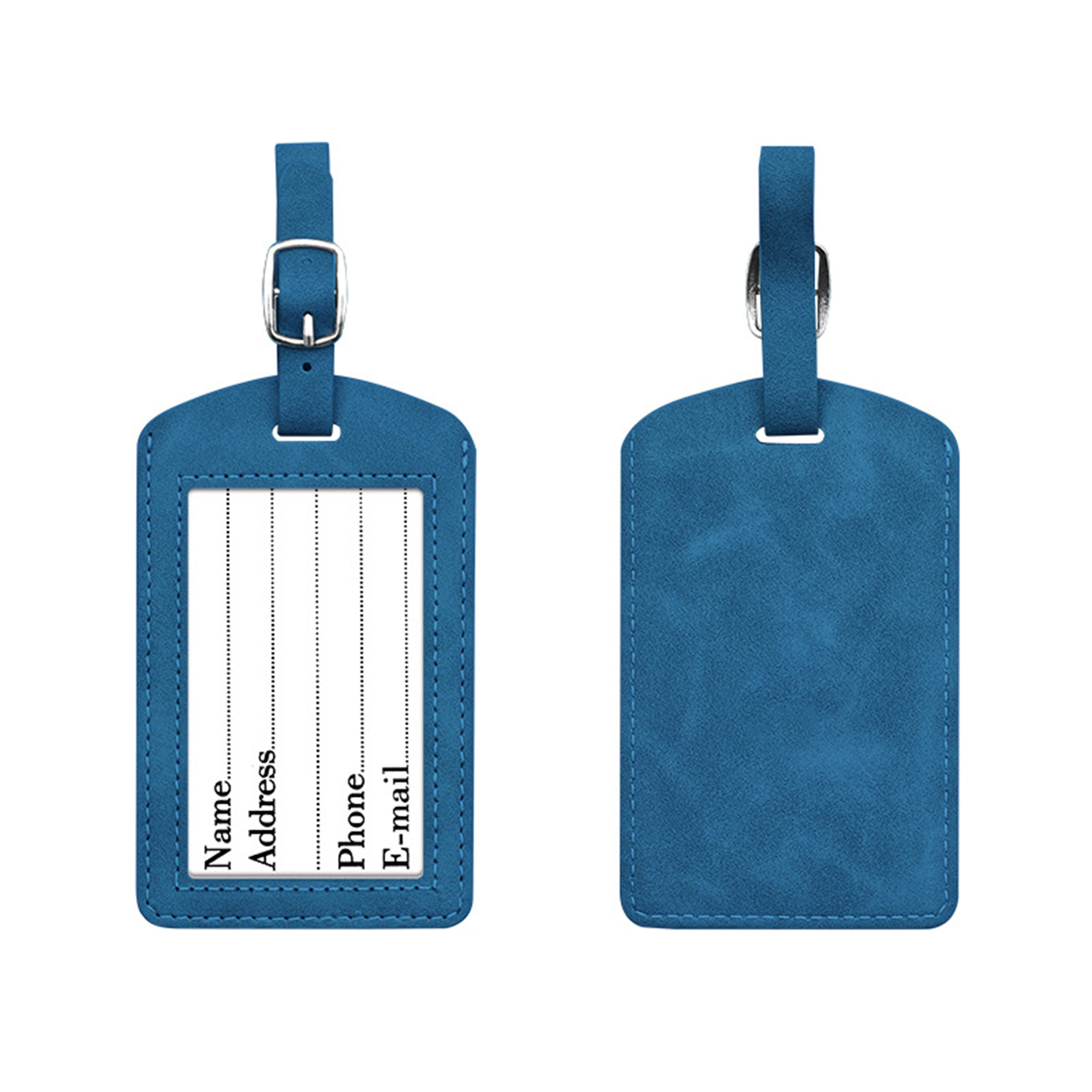 Debossed Premium Letherette Luggage Tag with Visable Window 10