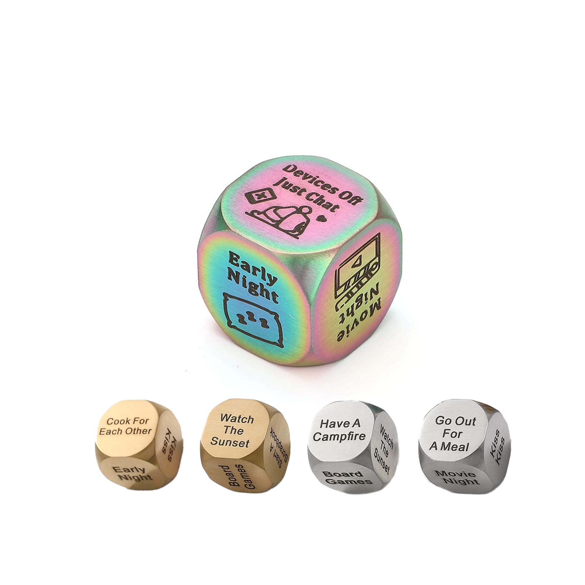 Stainless Steel Decision Dice 4