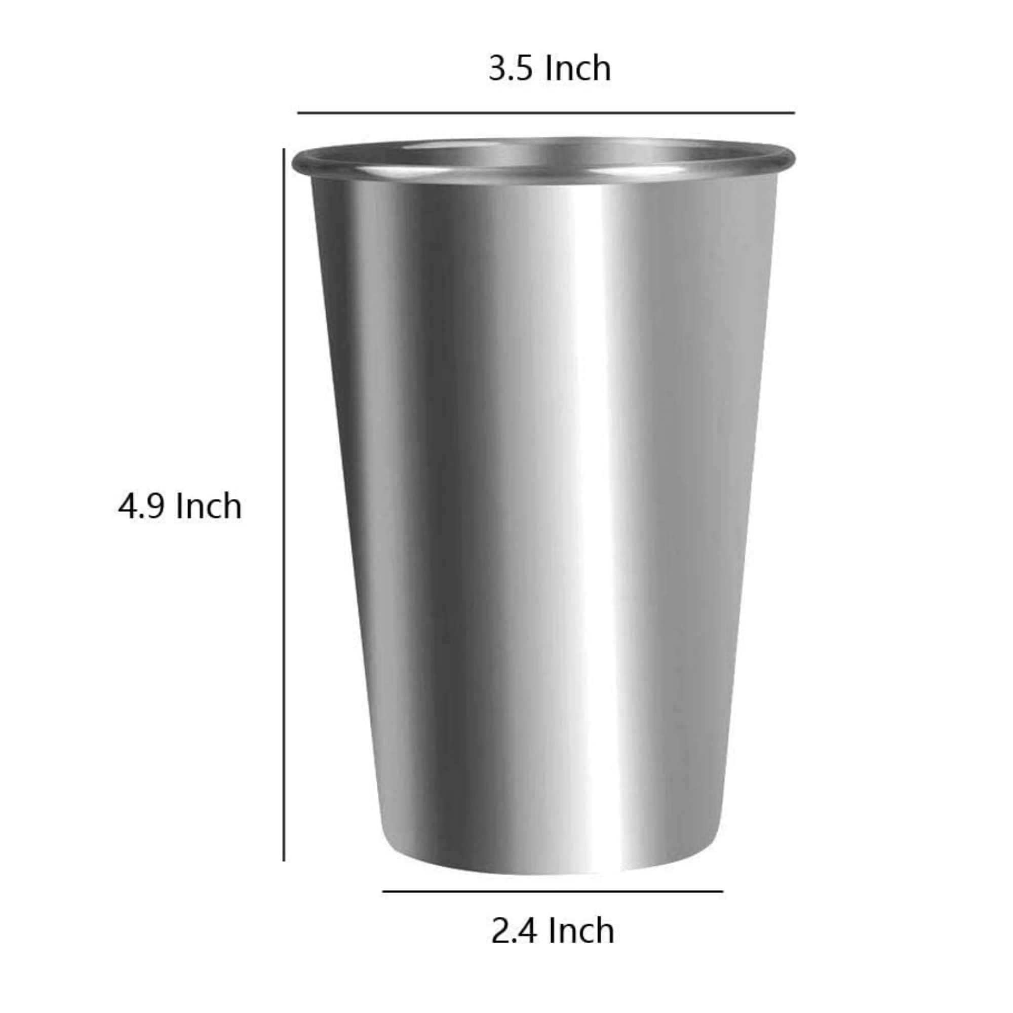 16 Ounce Stainless Steel Pint Cups 1