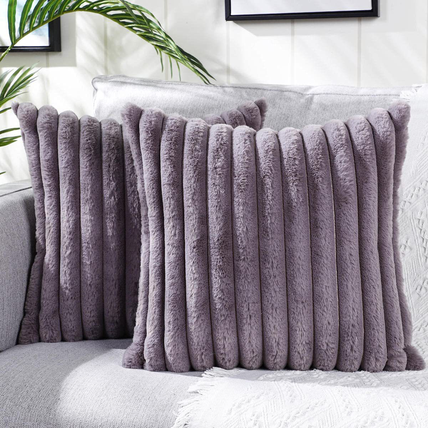 Faux Fur Plush Decorative Pillow 2