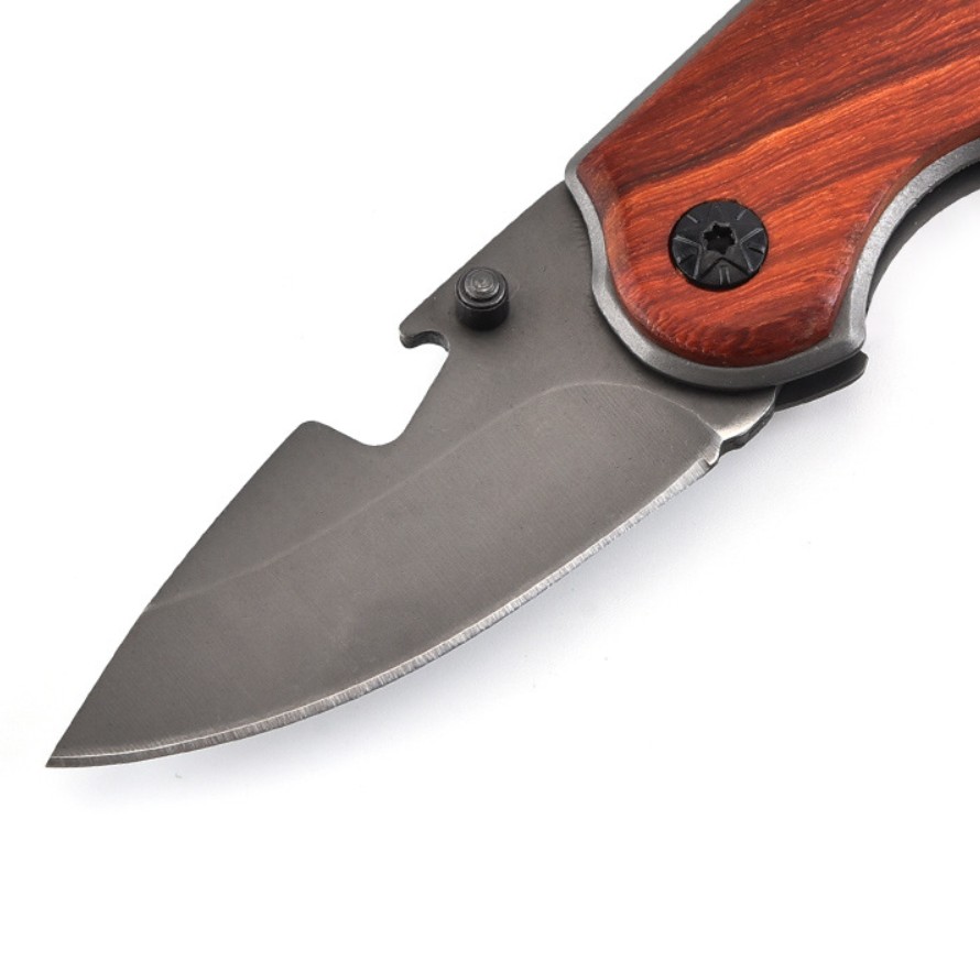Stainless Steel Folding Pocket Knife with Key Chain 1