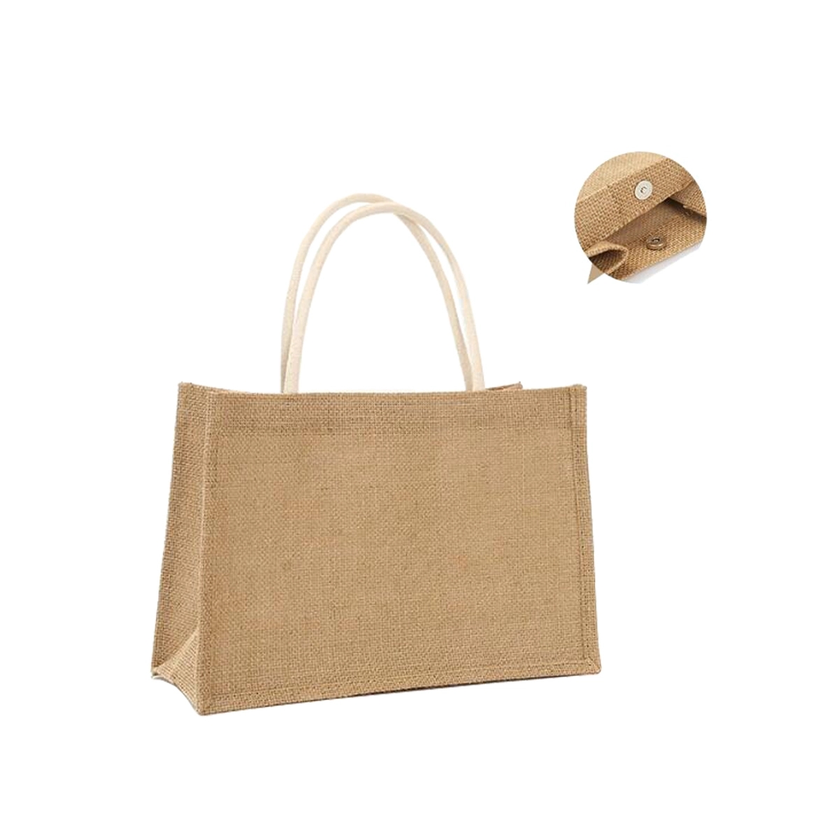 13" Large Natural Jute Tote Bag For Beach 2