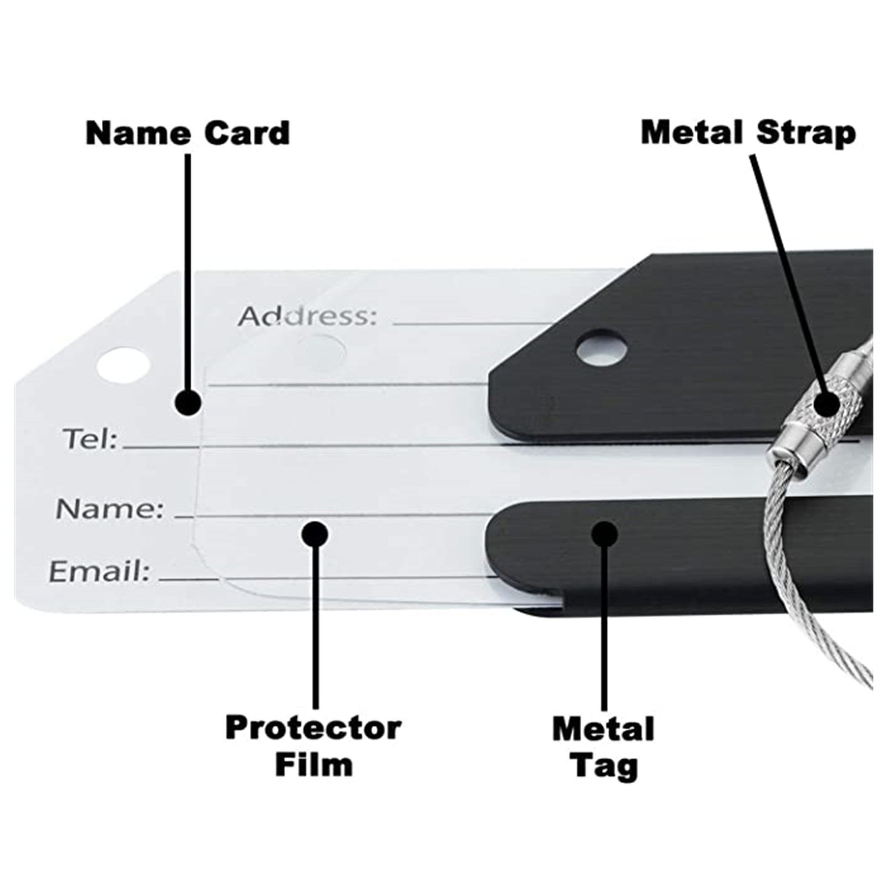 Aluminum Luggage Tag 4