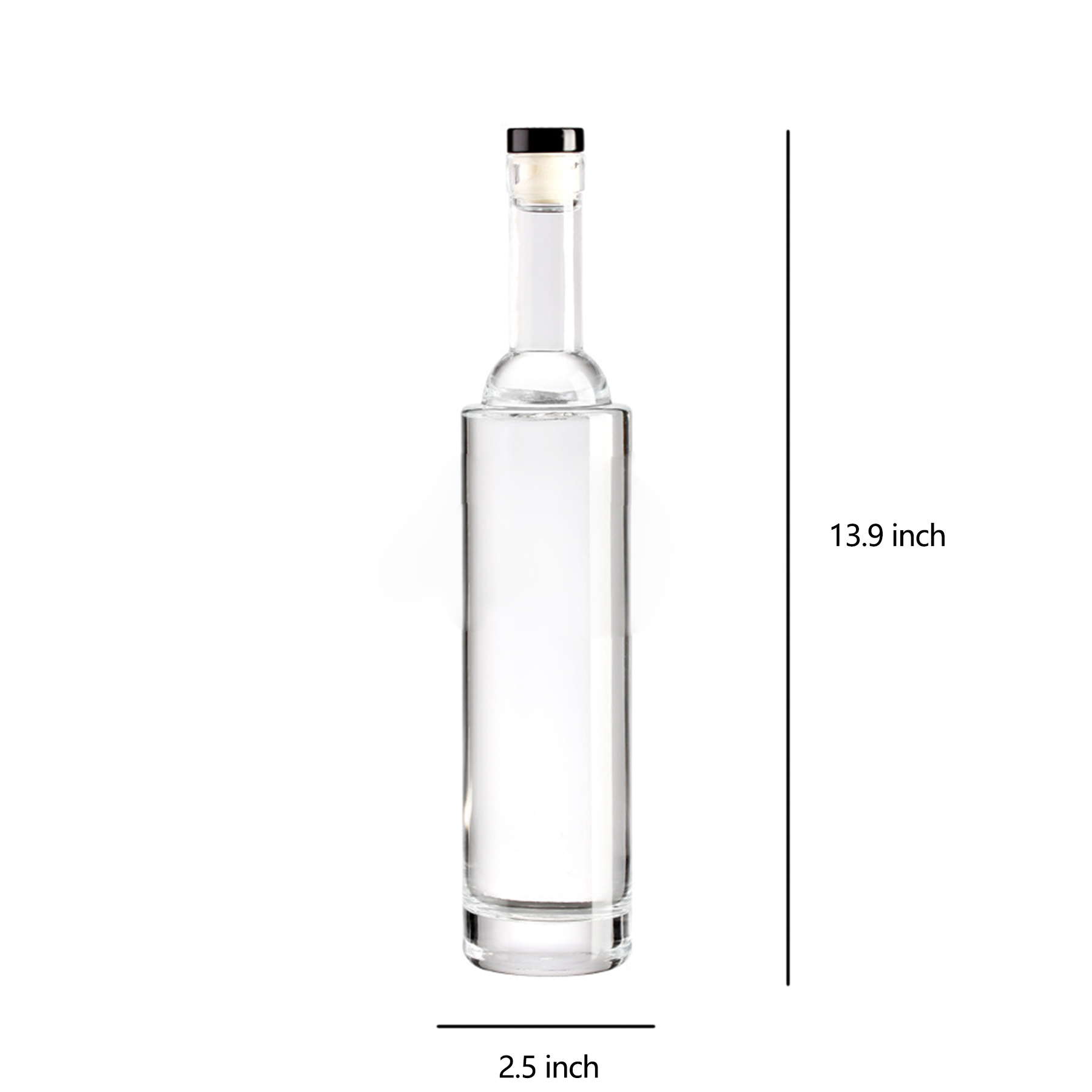Clear Glass Wine Bottles 2