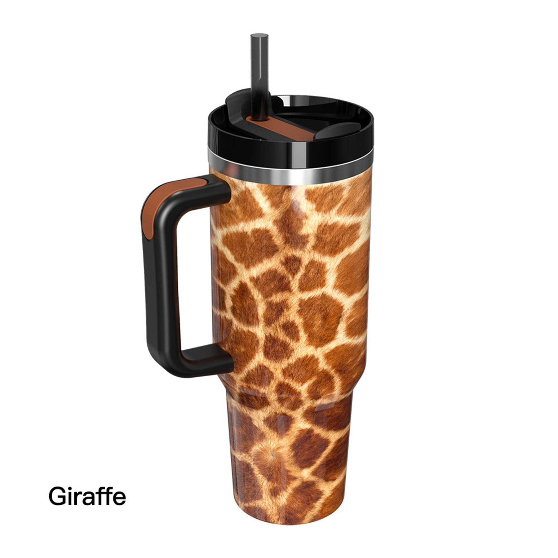 40 Oz. Stainless Steel Tumbler with Handle & Straw 14