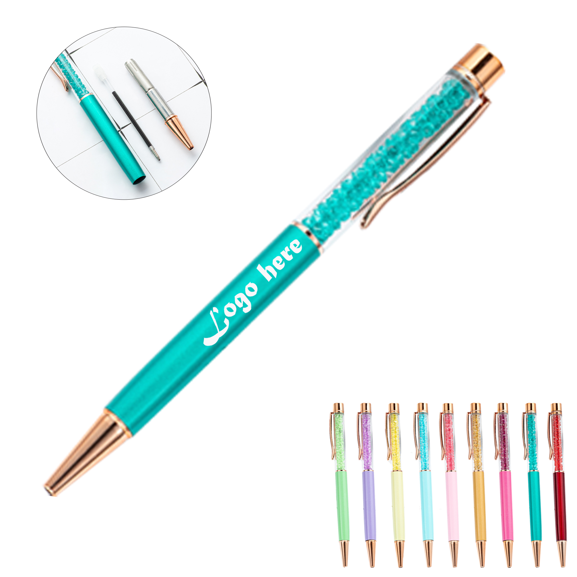 Crystal Metal Writing Pen 2