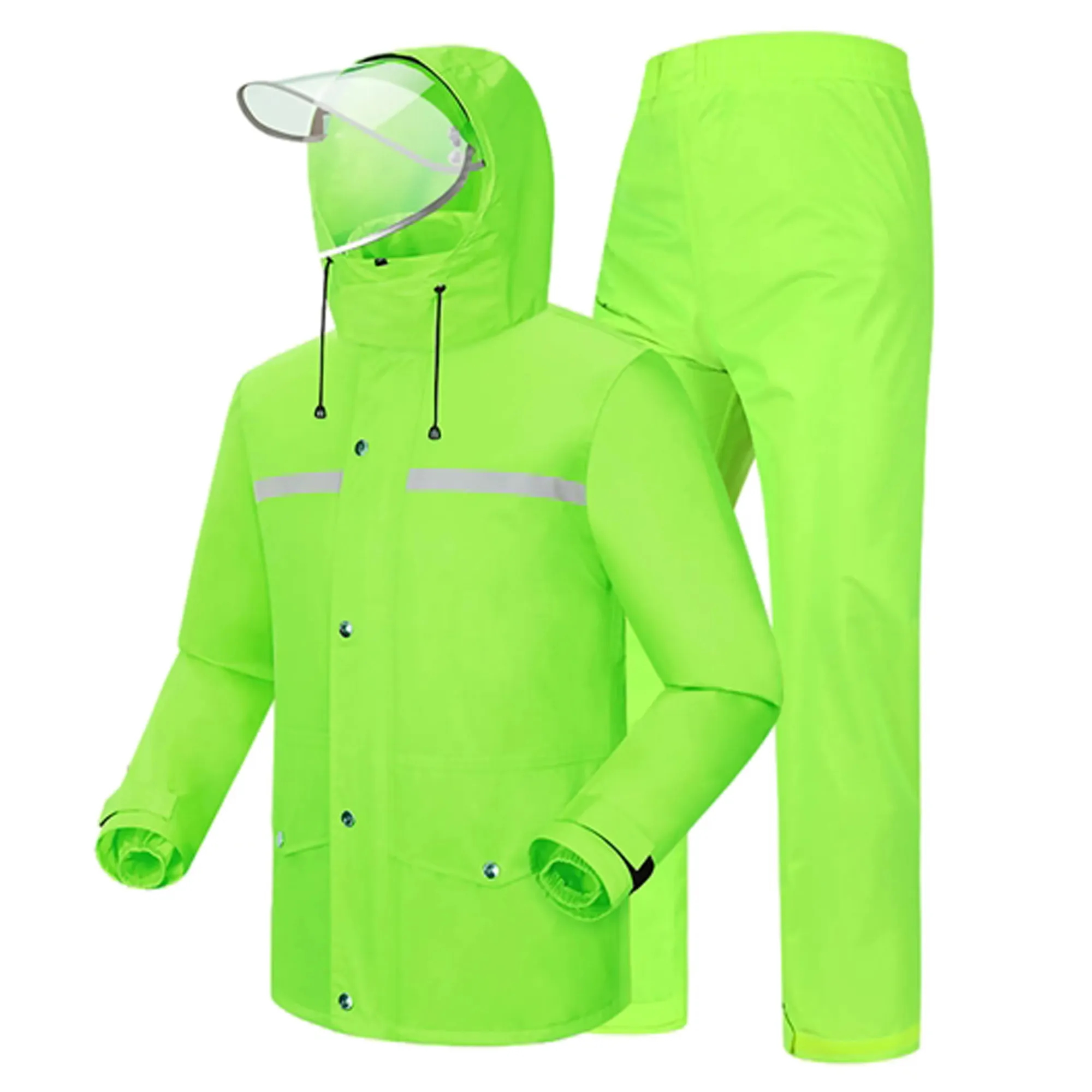 Outdoor Hooded Raincoat Set with Transparent Cover MOQ 10 6